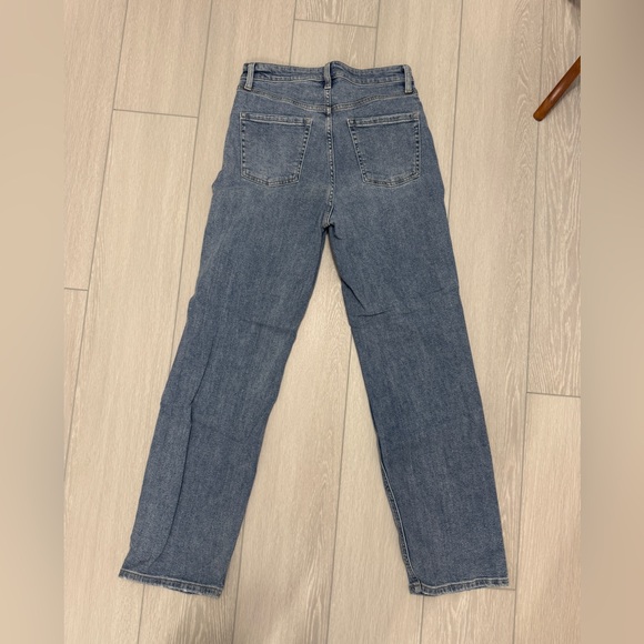 NWOT Wild Fable Super High Rise Straight Distressed Blue Jeans Size 6 - Picture 6 of 6